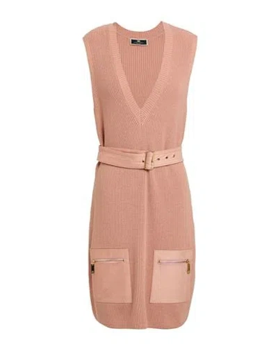 Elisabetta Franchi Woman Mini Dress Blush Size 8 Viscose, Acrylic, Polyester, Elastane In Pink