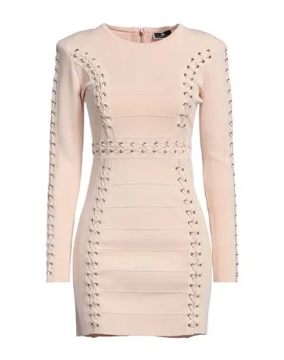 Elisabetta Franchi Woman Mini Dress Blush Size 6 Viscose, Polyamide, Polyester, Metal In Pink
