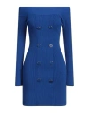 Elisabetta Franchi Woman Mini Dress Bright Blue Size 4 Viscose, Polyester, Polyamide