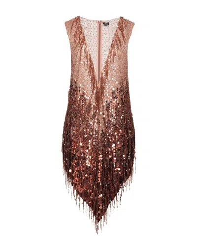 Elisabetta Franchi Short Dresses In Brown