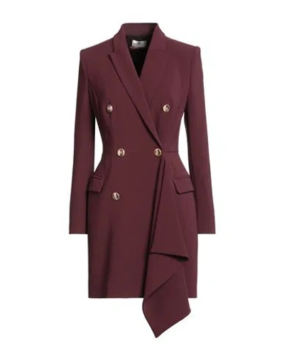 Elisabetta Franchi Woman Mini Dress Burgundy Size 10 Polyester, Elastane