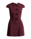 Elisabetta Franchi Woman Mini Dress Burgundy Size 4 Viscose, Elastane, Acetate In Red
