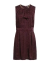Elisabetta Franchi Woman Mini Dress Burgundy Size 8 Acetate, Viscose
