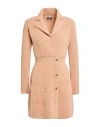 Elisabetta Franchi Woman Mini Dress Camel Size 4 Wool, Acrylic, Polyester, Polyamide In Neutral