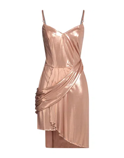 Elisabetta Franchi Short Dresses In Orange