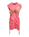 Elisabetta Franchi Woman Mini Dress Coral Size 4 Cotton, Polyester In Red