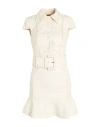 Elisabetta Franchi Woman Mini Dress Cream Size 2 Polyester, Polyurethane, Polyamide, Elastane In Neutral