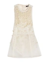 Elisabetta Franchi Woman Mini Dress Cream Size 6 Cotton, Acrylic, Polyester, Synthetic Fibers, Metal