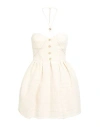 Elisabetta Franchi Woman Mini Dress Cream Size 6 Cotton, Acrylic, Synthetic Fibers, Polyamide, Metal In White