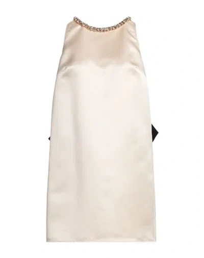 Elisabetta Franchi Woman Short Dress Cream Size 6 Polyester In White