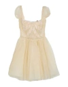 Elisabetta Franchi Woman Mini Dress Cream Size 8 Polyamide, Viscose, Glass, Plastic