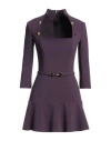Elisabetta Franchi Purple Dress With Buttons In Purple
