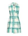 Elisabetta Franchi Woman Mini Dress Deep Teal Size 8 Polyester, Viscose, Plastic In Green