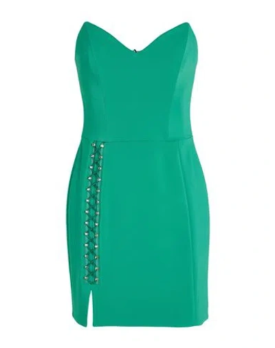 Elisabetta Franchi Woman Mini Dress Emerald Green Size 6 Viscose, Elastane