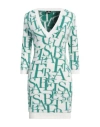 Elisabetta Franchi Woman Mini Dress Emerald Green Size 8 Polyamide, Viscose In Green