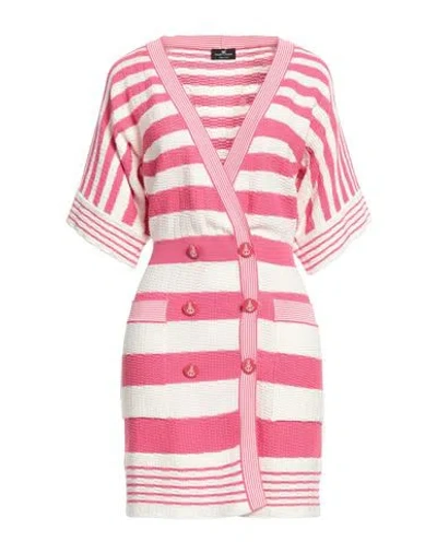 Elisabetta Franchi Woman Mini Dress Fuchsia Size 4 Cotton, Viscose In Pink