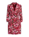 Elisabetta Franchi Woman Mini Dress Garnet Size 6 Polyester, Elastane In Red