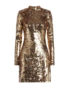 Elisabetta Franchi Woman Mini Dress Gold Size 6 Polyamide, Polyester