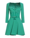Elisabetta Franchi Woman Mini Dress Green Size 4 Polyester, Elastane In Green
