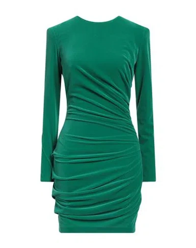 Elisabetta Franchi Woman Mini Dress Green Size 8 Polyester, Elastane