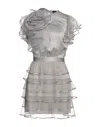 Elisabetta Franchi Short Dresses In Grey
