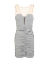 Elisabetta Franchi Woman Mini Dress Grey Size 8 Polyamide, Elastane In Grey
