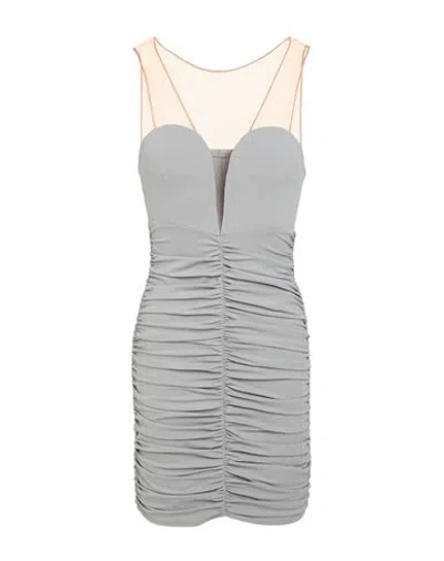 Elisabetta Franchi Woman Mini Dress Grey Size 8 Polyamide, Elastane