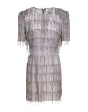 Elisabetta Franchi Woman Mini Dress Grey Size 8 Polyamide, Glass, Polyester