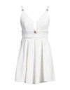 Elisabetta Franchi Woman Mini Dress Ivory Size 2 Cotton, Elastane In White