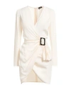 Elisabetta Franchi Woman Mini Dress Ivory Size 2 Viscose In White