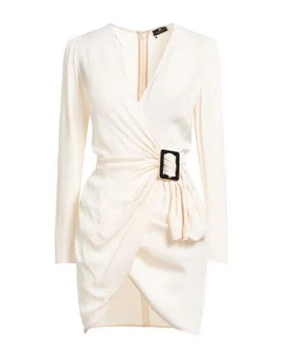 Elisabetta Franchi Woman Mini Dress Ivory Size 2 Viscose In White