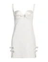 Elisabetta Franchi Woman Mini Dress Ivory Size 4 Polyester, Elastane, Acetate, Viscose