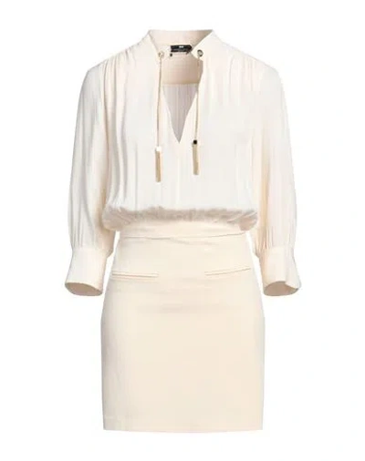 Elisabetta Franchi Woman Mini Dress Ivory Size 4 Viscose, Acetate, Elastane In White