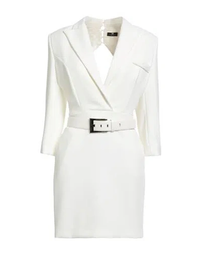 Elisabetta Franchi Woman Mini Dress Ivory Size 8 Polyester, Elastane In White