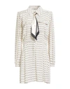Elisabetta Franchi Woman Mini Dress Ivory Size 8 Viscose, Polyester