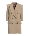 Elisabetta Franchi Woman Mini Dress Khaki Size 4 Viscose, Elastane In Beige