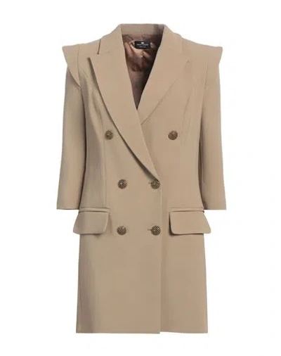 Elisabetta Franchi Woman Mini Dress Khaki Size 4 Viscose, Elastane In Brown