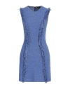 Elisabetta Franchi Woman Mini Dress Light Blue Size 4 Cotton, Acrylic, Polyester, Polyamide In Blue