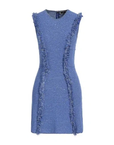 Elisabetta Franchi Woman Mini Dress Light Blue Size 4 Cotton, Acrylic, Polyester, Polyamide