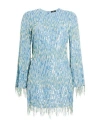 Elisabetta Franchi Woman Mini Dress Light Blue Size 6 Polyester, Plastic, Glass