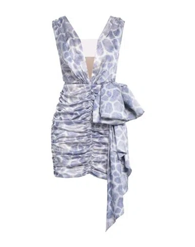 Elisabetta Franchi Woman Mini Dress Light Blue Size 6 Silk, Polyamide