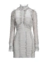 Elisabetta Franchi Woman Short Dress Light Grey Size 6 Polyester In Grey