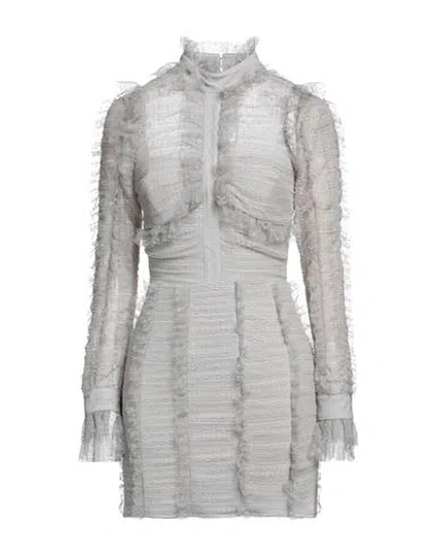 Elisabetta Franchi Woman Short Dress Light Grey Size 6 Polyester