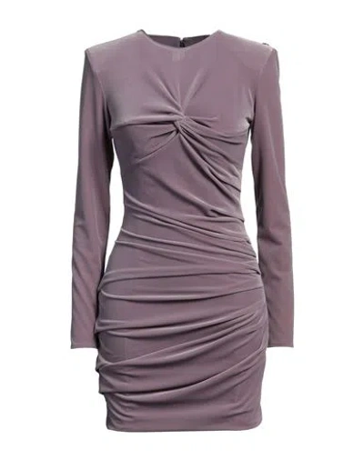 Elisabetta Franchi Woman Mini Dress Mauve Size 6 Polyester, Elastane In Purple