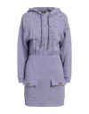 Elisabetta Franchi Woman Mini Dress Lilac Size 6 Cotton In Purple