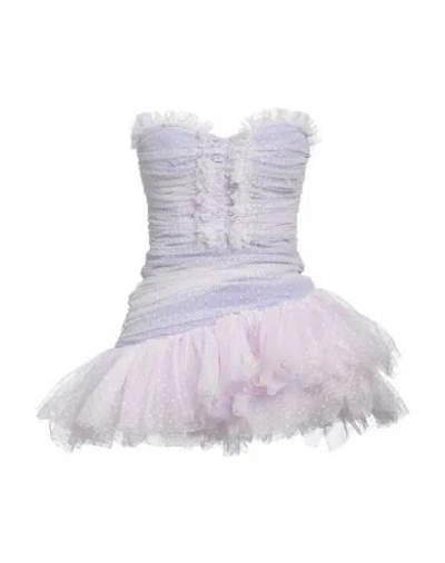 Elisabetta Franchi Woman Mini Dress Lilac Size 6 Polyester, Polyamide In Purple