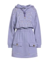 Elisabetta Franchi Woman Mini Dress Lilac Size 6 Cotton In Purple