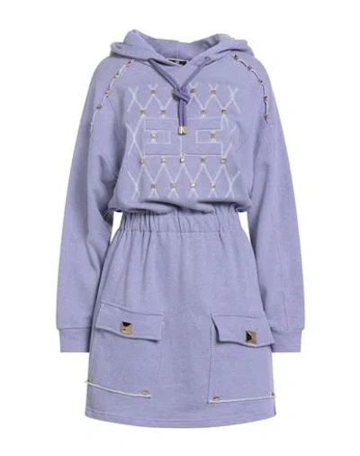 Elisabetta Franchi Woman Mini Dress Lilac Size 8 Cotton