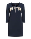 Elisabetta Franchi Woman Mini Dress Midnight Blue Size 4 Viscose, Acetate, Elastane, Polyamide, Meta In Blue
