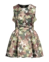 Elisabetta Franchi Woman Mini Dress Military Green Size 4 Polyester In Green